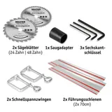 WALTER Tauchsäge mit Führungsschiene 1200W, Kreissäge, Handkreissäge CDJ160D – Bild 5