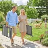 Gartenmöbel Set Klappbar Sitzgruppe 5-teilig Tisch mit 4 Stühlen Holzoptik – Bild 6