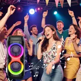 BLUETOOTH 5.0 LAUTSPRECHER RGB SUBWOOFER MUSIKBOX BOOMBOX PARTY LED MIT MIKROFON – Bild 16
