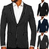 Sakko Herrensakko Sweatjacke Anzug Klassische Motiv Casual Herren BOLF Gestreift – Bild 2