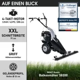 BRAST Balkenmäher Benzin 3,5kW(4,8PS) Radantrieb Rasenmäher Hochgrasmäher 196ccm – Bild 6