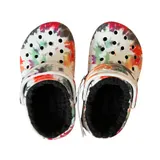 Crocs Kinder Classic Lined Tie-Dye Clog gefütterte Hausschuhe Größen 19-31 – Bild 7