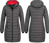Damen Winter Jacke  Stepp Mantel Kapuze Lange Steppjacke Winter parka – Bild 1