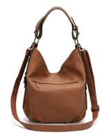 DAMEN TASCHE SHOPPER HOBO BAG SCHULTERTASCHE UMHÄNGETASCHE LEDER OPTIK REISE – Bild 3