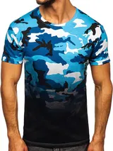 T-Shirt Tee Kurzarm Rundhals Classic Party Camo Army Sport Herren Mix BOLF Motiv – Bild 1