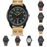 Sommer Herrenuhr Sportlich STOFF / LEDER Armband Uhr mit Leuchtziffern & Datum – Bild 2