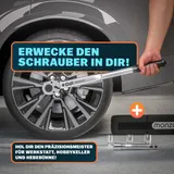 MONZANA® Drehmomentschlüssel 1/2 Zoll 40-210 Nm 3 Stecknüsse 17 19 21mm Auto – Bild 2