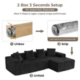 Ecksofa Sofa Couch Cordsofa Modular Kissen Modulsofa Cord Wohnzimmer Bettsofa – Bild 7