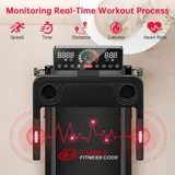 10% Laufband Klappbar elektrisch Walking Pad LCD mit Steigung Neigung 12km/h – Bild 10
