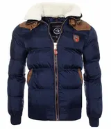 Geographical Norway Designer Herren Jacke Winterjacke Stepp Parka Schwarz Blau – Bild 6