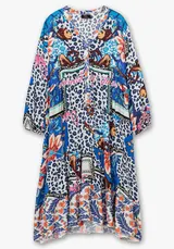 Maxikleid blau 44 Damen Sheego im Mustermix in Satinqualität UVP:139€ 9.9725 – Bild 3