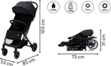 Fillikid Sport Kinder Buggy Wagen ROVER schwarz ab 6 Monaten – Bild 15