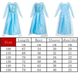 Karneval Kinder Eiskönigin Prinzessin Elsa Cosplay Kleid Party Mädchen Kostüme – Bild 3