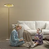 Stehlampe LED Wohnzimmer Dimmbar Stehleuchte mit 3 Lichtfarben, Fußschalter – Bild 10