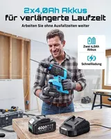 Akku Bohrmaschine Bohrhammer Brushless Schlagbohrer SDS Plus Für Makita 18V Akku – Bild 5