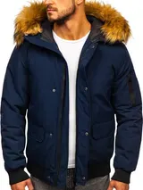 Parka Winterjacke Jacke Mantel Wärmejacke Zip Sweatjacke Herren BOLF 4D4 Kapuze – Bild 1