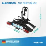 FISCHER Kupplungs Fahrradträger RoadLine Black 2 E-Bikes 60kg Fahrräder klappbar – Bild 10