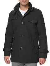 Indicode Herren Kurzmantel Brandon-Herrenmantel Wollmantel Parka Stehkragen – Bild 4