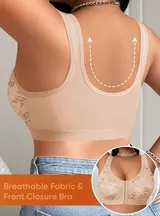 Damen BH Große Größen Frontverschluss Ohne Bügel Komfort BH 2XL 3XL 4XL Sexy u81 – Bild 3