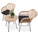 CASARIA® Balkonset 3 teilig Sitzgruppe Garten Bistroset Balkonmöbel Lounge Set – Bild 11
