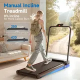 Laufband elektrisch Walking Pad LCD mit 8% Steigung für Zuhause Untertisch 130KG – Bild 11
