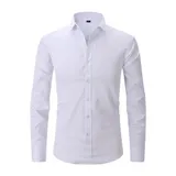 Stretch Hemd Herren Langarm Businesshemd Slim fit Hemden Kentkragen Freizeithemd – Bild 15