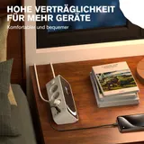 Steckdosenleiste 3-Fach mit USB Mehrfachsteckdose mit Flachstecker und Schalter – Bild 14