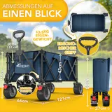 TRESKO® Bollerwagen Faltbar 215L Handwagen Klappbar Kinder Transportwagen Strand – Bild 2