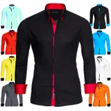 Reslad Herren-Hemd Bügelleicht Freizeit-Hemd Business-Hemd Slim Fit Hemden 7050 – Bild 3