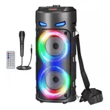 2000W Bluetooth Lautsprecher LED Subwoofer Boombox Musikbox Party mit Mikrofon – Bild 16
