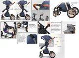Kinderwagen Casiloo® 3in1 Kombi Buggy Reisebuggy +Auto-Babyschale Faltbar Khaki* – Bild 10