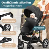 KESSER® Loops 4 in 1 Kombi Kinderwagen Reise Buggy inkl. Auto Babyschale Zubehör – Bild 3