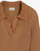 Damen Pullover hell blau schmückender Polo Kragen gestrickt Gr 36 - 58 neu 45862 – Bild 9