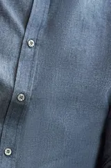 2 Herren Hemd Business grau blau weiß 100% Baumw Größe 39 XS - 45 XXL neu 5718 – Bild 5