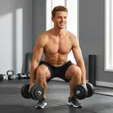 Hantelset 2er Kurzhanteln, 50 kg Kurzhantel Set für Krafttraining, Fitness Stahl – Bild 9