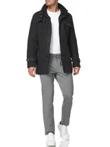 Indicode Herren Kurzmantel Brandon-Herrenmantel Wollmantel Parka Stehkragen – Bild 5