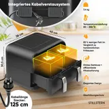 Stillstern Dual Heißluftfritteuse 8L, 2400W, Backen, Dörren, Heissluftfritteuse – Bild 6