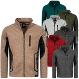 Rock Creek Herren Fleecejacke Melange Fleece Übergangsjacke Outdoor Jacke H-367  – Bild 8