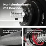 Hop-Sport Gusseisen Kurzhanteln Set 30kg Hanteln Set Kurzhantel Hantelset 2x15kg – Bild 4