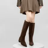 Damen Stiefel mit Reißverschluss und Reißverschluss Ital-Design 8624 in Braun – Bild 6