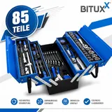 Werkzeugkasten Werkzeugkoffer Aufklappbar Werkzeugset Bestückt 85tlg Bituxx – Bild 2