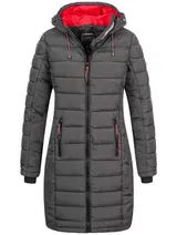 Damen Winter Jacke  Stepp Mantel Kapuze Lange Steppjacke Winter parka – Bild 2