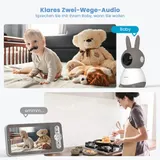 ieGeek Babyphone mit Kamera Drahtlose 2K 3MP 355° PTZ Baby 5" Monitor Temperatur – Bild 4