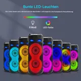 2000W Bluetooth Lautsprecher LED Subwoofer Boombox Musikbox Party mit Mikrofon – Bild 3