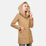Marikoo Damen Mantel Trenchcoat Übergangs Jacke Parka Lang B819 – Bild 3