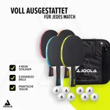 JOOLA Tischtennis Set Neon 4 Tischtennisschläger 8 TT Bälle Tasche  Ping Pong – Bild 2