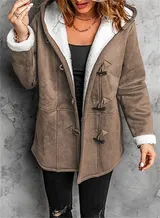 Damen Winter Jacke Wintermantel Mit Kapuze warm gefüttert Winterjacke Thermo NEU – Bild 3