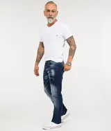 Rock Creek Herren Jeans Stonewashed Used-Look Regular Fit Dunkelblau RC-3113 NEU – Bild 6