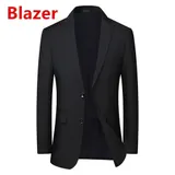 Männer Solid Color Business Anzug Hochwertige Mode Bankett Hochzeit Trend  – Bild 10