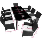 gartenmöbel set rattan wetterfest lounge möbel schutzhülle 8 personen bezugssets – Bild 7